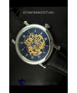 Breguet Classique Japanese Automatic Watch in Gold Skeleton Dial - Arabic Hour Numerals
