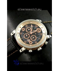 B.R.M.0011G6 Japanese Replica Quartz Watch in Black&Rose Gold Dial