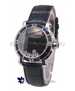 Chopard Happy Sport Star Shaped Diamonds Swiss Watch in Black Dial