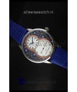 Jaquet Droz Grande Seconde Watch in Blue Grand Feu paillonné-enameled Dial