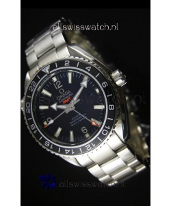 Omega Planet Ocean GMT Black Swiss Replica Watch - 1:1 Ultimate Mirror Edition