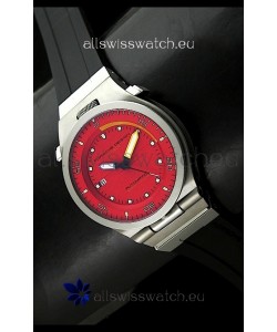 Porsche Design Diver Swiss Titanium Watch in Red Dial - Ultimate Mirror Replica