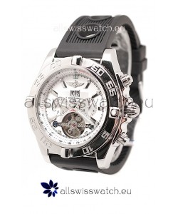 Breitling Chronograph Chronometre Japanese Tourbillon Watch in White Dial