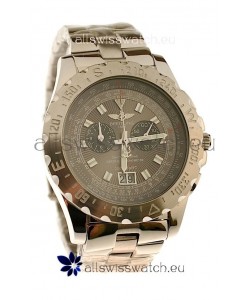 Breitling Chronograph Chronometre Japanese Watch in Grey Dial