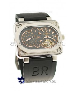 Bell and Ross BR Minuteur Tourbillon PVD Japanese Watch in Rose Gold Markers
