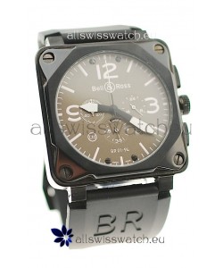 Bell and Ross BR01-94 Edition Japanese PVD Watch in Grey Dial