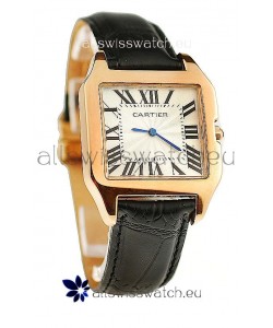Cartier Santos 100 Ladies Japanese Replica Gold Watch