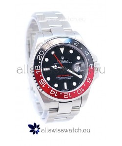 Rolex GMT Masters II 2011 Edition Swiss Replica Watch in Black & Red Cerarmic Bezel