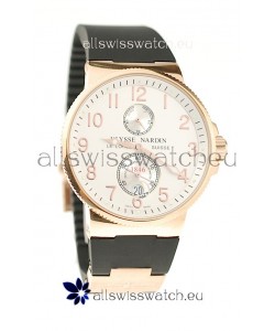 Ulysse Nardin Maxi Marine Chronometer Japanese Replica Rose Gold Watch