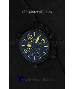 Bell and Ross BR01-94 7750 Swiss Watch in Yellow Markings