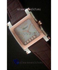 Chopard Happy Sport Swiss Replica Watch in Brown Strap
