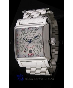 Franck Muller Consquistador Swiss Replica Watch in Silver White Dial