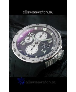 Porsche Design Flat Six P'6340 Swiss Chronograph Watch in Black Dial