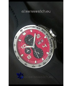 Porsche Design Flat Six P'8340 Swiss Chronograph Watch in Red Dial