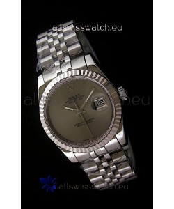 Rolex Datejust Mens Japanese Replica Watch in Grey Dial