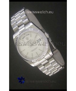 Rolex Day Date Just Japanese Replica Silver White Watch 