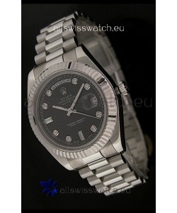 Rolex Oyster Perpetual Day Date Japanese Replica Watch in Black Dial