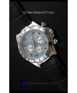 Rolex Daytona Japanese Replica Steel Watch in Light Blue Dial