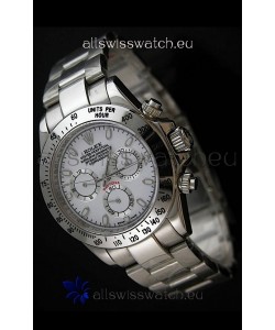 Rolex Daytona Japanese Replica Steel Watch in White Dial