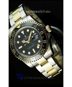 Rolex GMT Masters II Two Tone Swiss Replica Watch - SuperLuminous Hour Markers