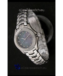 Tag Heuer Link Swiss Ladies Watch in Mother of Pearl Dark Green Dial