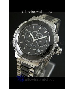 Tag Heuer Formula 1 Chronograph Swiss Replica Ceramic Ladies Watch in Black Dial