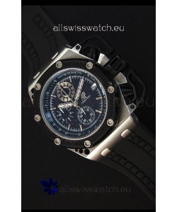 Audemars Piguet Royal Oak Survivor Chronograph Swiss Quartz Watch in Black Dial
