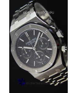 Audemars Piguet Royal Oak Chronograph Black Dial Steel Strap Swiss Replica Watch 