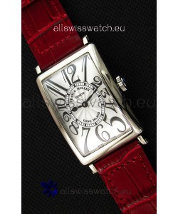 Franck Muller Long Island Ladies Replica Watch in Swiss Quartz Movement Red Strap 