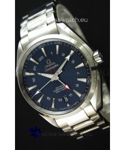 Omega Seamaster Aqua Terra GMT 150M 43MM 1:1 Mirror Replica Watch Blue Dial