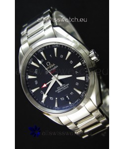 Omega Seamaster Aqua Terra GMT 150M 43MM 1:1 Mirror Replica Watch Black Dial