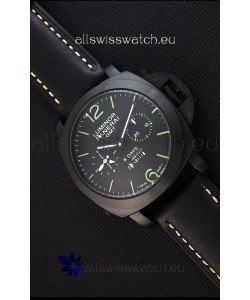 Panerai Luminor GMT 8 Days Power Reserve Japanese Replica PVD Case Watch