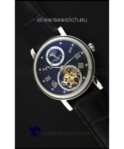 Patek Philippe Japanese MoonPhase Tourbillon Replica Watch Black Dial