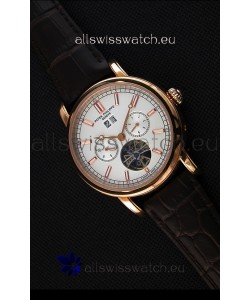 Patek Philippe Japanese Tourbillon Replica Watch in Pink Gold Case