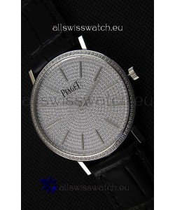 Piaget Altiplano G0A36128 Paved Diam Dial Swiss Quartz Replica Watch in Steel Case