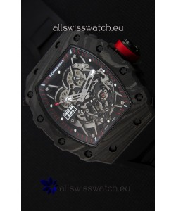 Richard Mille RM35-2 Rafael Nadal Forged Carbon Case with Black Rubber Strap