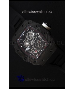 Richard Mille RM35-2 Rafael Nadal Forged Carbon Case with Black Strap
