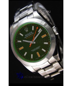 Rolex Milgauss 116400M Swiss Watch with Black Dial - Ultimate 904L Steel Watch 
