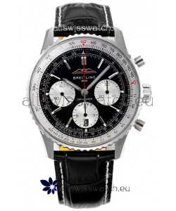 Breitling Navitimer B01 Chronograph 43 Black Dial - 904L Steel Casing 1:1 Mirror Swiss Replica