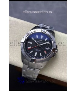 Breitling Avenger GMT Automatic 44 Swiss 1:1 Super Clone Replica Watch - Black Dial 