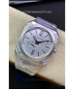 Bvlgari Octo Finissmo Edition 1:1 Mirror Replica 904L Stainless Steel Casing White Dial