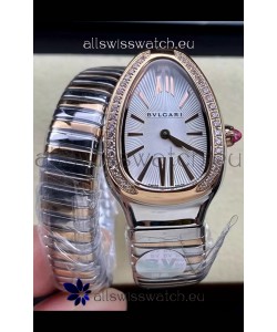 Bvlgari Serpenti Edition Two Tone Casing White Dial Watch in 1:1 Mirror Quality