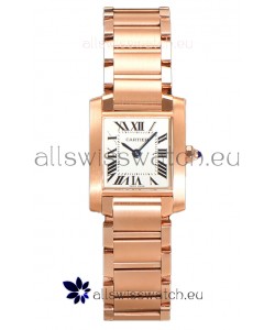 Cartier Tank Francaise Rose Gold Swiss Quartz Replica Watch 25.70MM