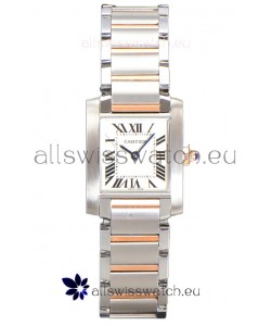 Cartier Tank Francaise Rose Gold Two Tone Swiss Quartz Replica Watch 25.70MM