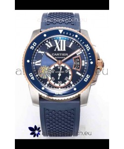 Calibre De Cartier Watch 42MM Blue Dial Steel Case - 1:1 Mirror Replica Watch