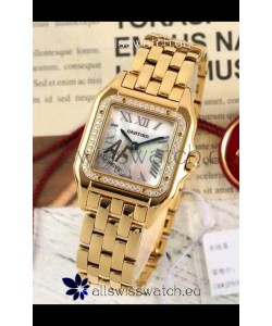 PANTHERE de Cartier Edition 27mm Pearl Dial 1:1 Mirror Swiss Watch Yellow Gold Casing