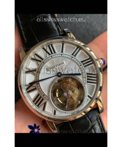Rotonde De Cartier Flying Tourbillon Swiss Replica Watch in Rose Gold Super Clone Watch