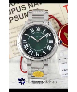 Cartier Ronde Must 36MM Swiss Quartz Green Dial 1:1 Mirror Swiss Replica Watch 