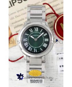 Cartier Ronde Must 29MM Swiss Quartz Green Dial 1:1 Mirror Swiss Replica Watch 