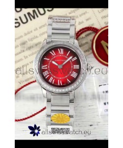 Cartier Ronde Must 29MM Swiss Quartz Red Dial 1:1 Mirror Swiss Replica Watch 